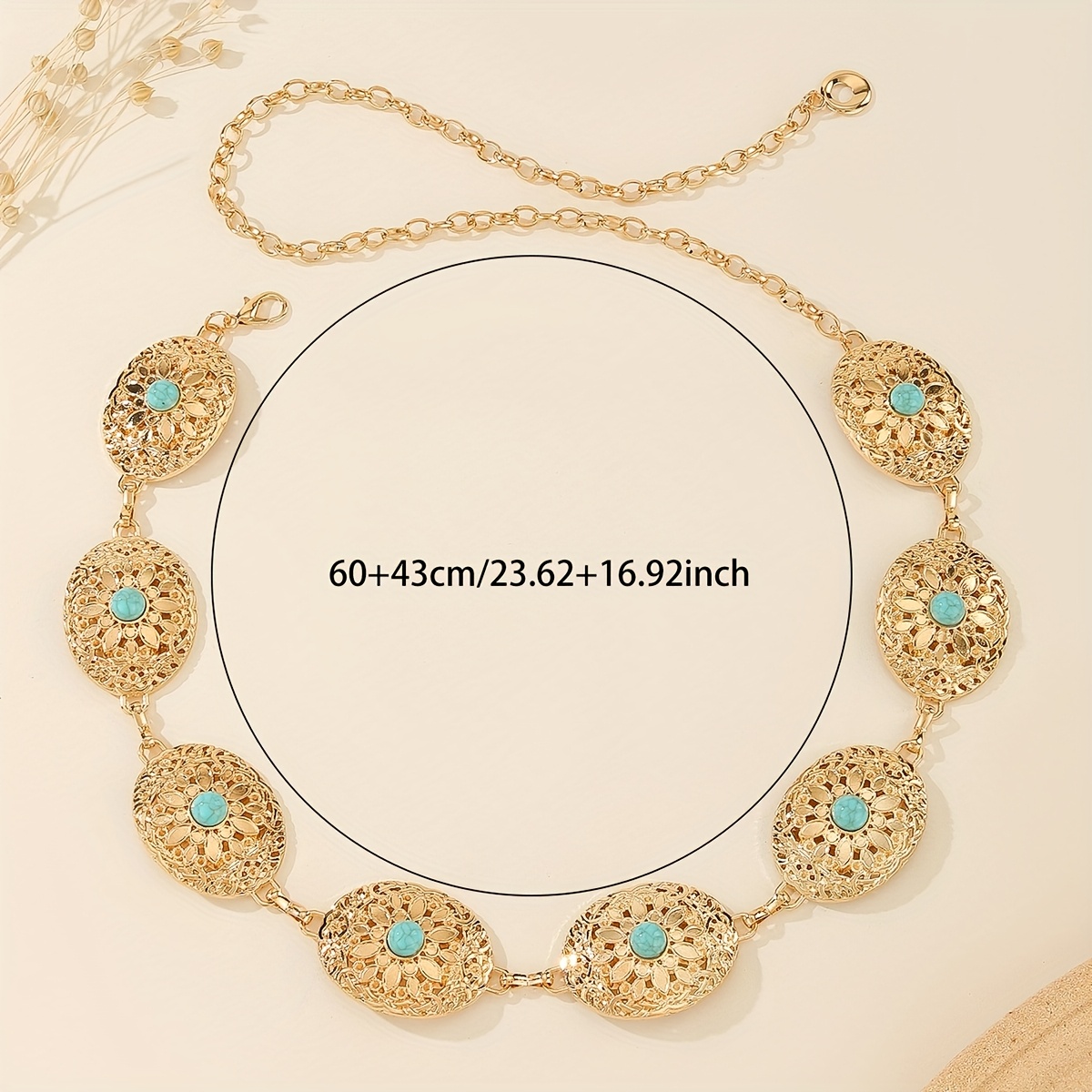 Women's Vintage Floral Adjustable Waist Belt